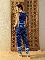 Waist Coat and Pants in Blue Tie & Dye-TP0550TD2