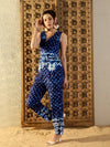 Waist Coat and Pants in Blue Tie & Dye-TP0550TD2