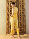 Waist Coat and Pants in Yellow Tie & Dye-TP0550TD23