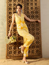 Waist Coat and Pants in Yellow Tie & Dye-TP0550TD23