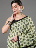 Saree Mall Women's Bhagalpuri  Light Green Printed Designer Saree With Blouse Piece-21WOM21909