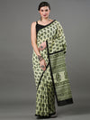 Saree Mall Women's Bhagalpuri  Light Green Printed Designer Saree With Blouse Piece-21WOM21909