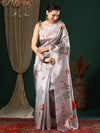 Saree Mall Women's Art  Metallic Printed Designer Saree With Blouse Piece-22KAVI2203