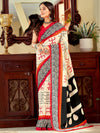 Saree Mall Women's Bhagalpuri  Cream Printed Designer Saree With Blouse Piece-22WOM22911