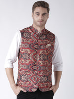 Hangup Men Standard Printed Men's Indian Wear-23APrintedNehru