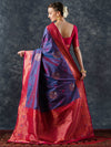 Saree Mall Women's  Blend Violet Woven Design Designer Saree With Blouse Piece-25PAKHI2501