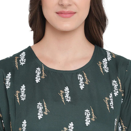 Aawari Rayon Printed Feeding Top For Girls and Women Gold Khadi-AM099-GoldKhadi