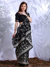 Saree Mall Women's Bhagalpuri  Black Printed Designer Saree With Blouse Piece-27WOM27901