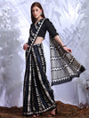 Saree Mall Women's Bhagalpuri  Black Printed Designer Saree With Blouse Piece-27WOM27905