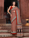 Saree Mall Women's Bhagalpuri  Rust Printed Designer Saree With Blouse Piece-29WOM29903