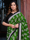 Saree Mall Women's Bhagalpuri  Green Printed Designer Saree With Blouse Piece-29WOM29910