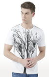 Huetrap White Mens Short Sleeve Graphic Printed Tshirt-HT17MKGRAWHT00688