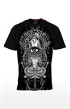 Huetrap Black Mens Short Sleeve Graphic Printed Tshirt-HT16MKGRABLK00432