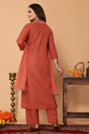 Avanshee Women's Latest Embroidred Cotton Kurta, Pant With Dupatta-ES-7517