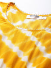 Overlap Midi Dress in Yellow