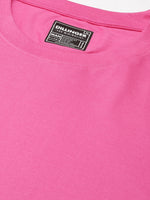 Dillinger Pink Solid Oversized T-Shirt