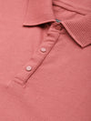 Dillinger Pink Solid Regular Snap Polo T-shirt