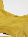 Flared skirt with crop top in Yellow