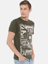 Arise Mens Short Sleeve Graphic Printed Tshirt-AR121OLIVE