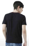 Huetrap Black Mens Short Sleeve Graphic Printed Tshirt-HT17MKGRABLK01025