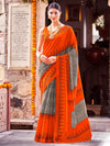 Saree Mall Women's Bhagalpuri  Orange Printed Designer Saree With Blouse Piece-30WOM30906