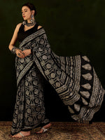 Saree Mall Women's Bhagalpuri  Black Printed Designer Saree With Blouse Piece-31WOM31907