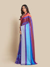 Avanshee Women's Latest Bollywood Striped Satin Saree With Unstiched Blouse-AVN-8082-BLUE