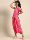 Women Solid Standard Pink Jumpsuits & Sets