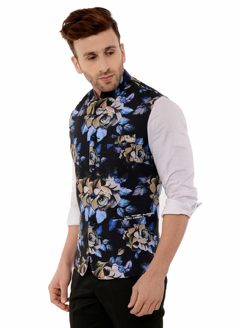 Hangup Men Standard Printed Men's Indian Wear-3APrintedNehru