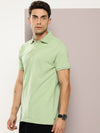 Dillinger Green Solid Regular Snap Polo T-shirt