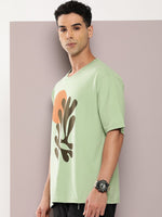 Dillinger Green Graphic Oversized T-shirt