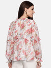 Floral Multicolor Blouson Sleeve Top-17387