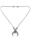 German Silver-Toned Half moon Necklace