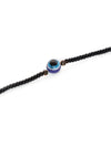 Black Beads Silver Plated Traditional Evil Eye Anklets