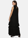 Black Tiered Sleeveless Dress-17429