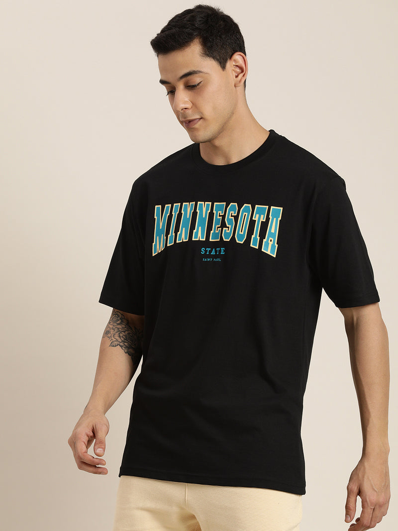 Dillinger Black Typographic Oversized T-Shirt
