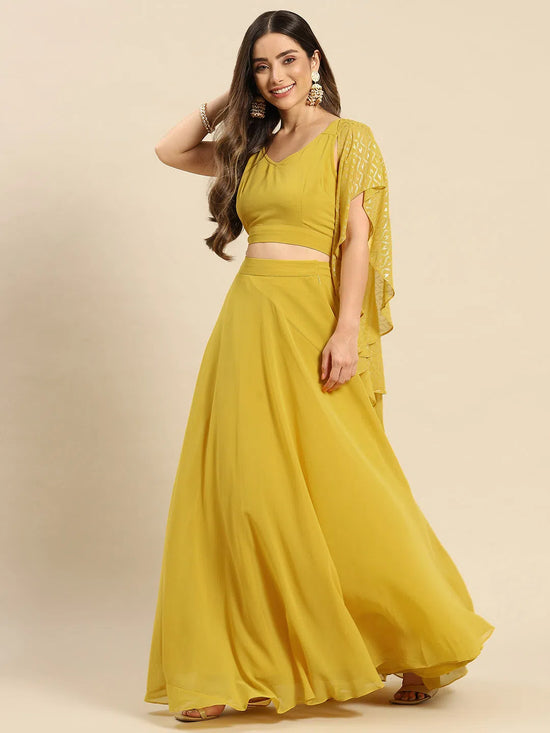 Women Solid Standard Yellow Jumpsuits & Sets