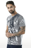 Huetrap White Mens Short Sleeve Graphic Printed Tshirt-HT18MKGRAWHT00276