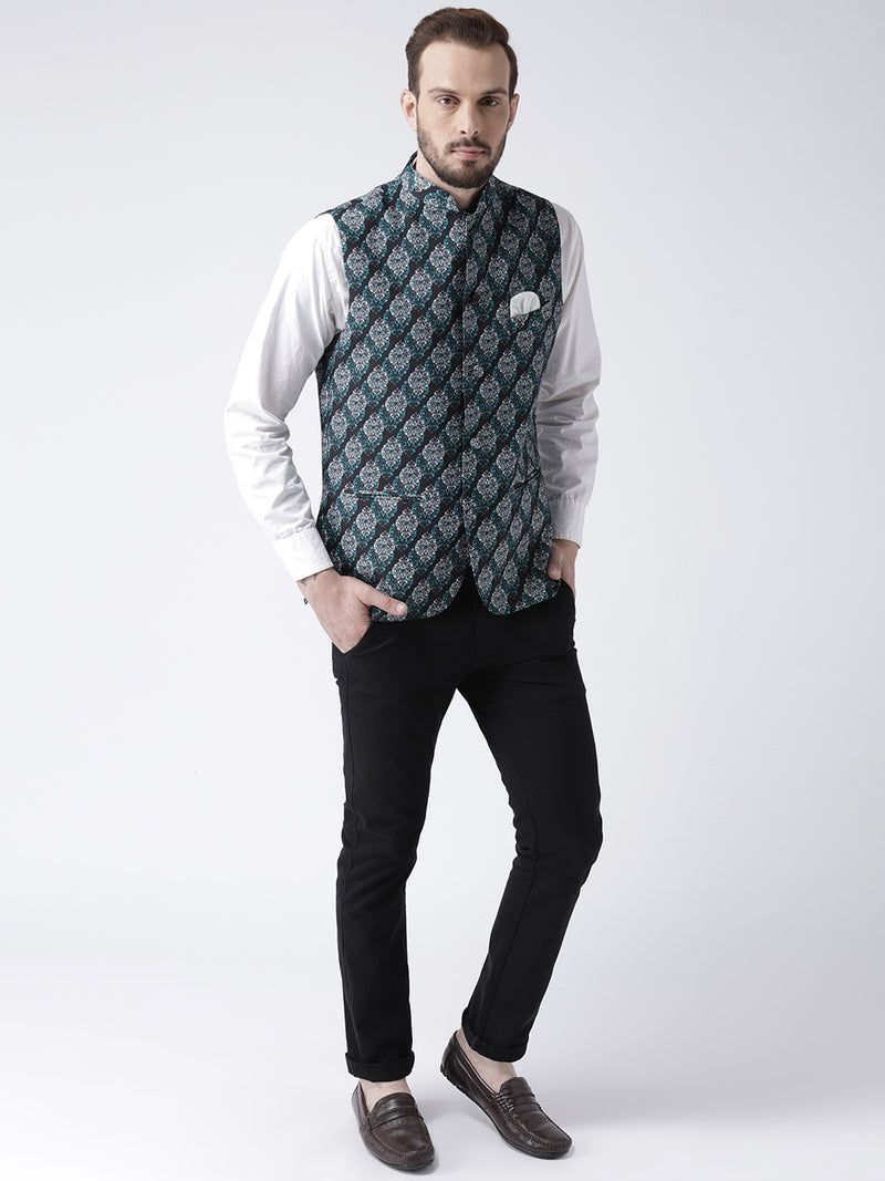 Hangup Men Standard Printed Men's Indian Wear-43APrintedNehru