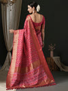 Saree Mall Women's  Blend Pink Woven Design Designer Saree With Blouse Piece-46ALEKHA4603