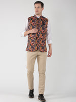 Hangup Men Standard Printed Men's Indian Wear-47APrintedNehru