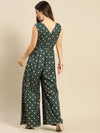 Women Solid Standard Bottle Green Jumpsuits & Sets