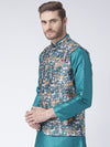 Hangup Men Standard Printed Men's Indian Wear-49APrintedNehru