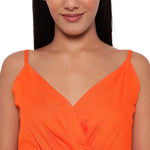 Aawari Rayon Front Open Gown For Girls and Women Orange-AM097-Orange