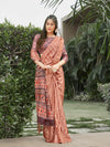 Saree Mall Women's  Blend Rust Digital Print Celebrity Saree With Blouse Piece-4TISHA405