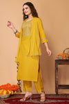 Avanshee Women's Latest Embroidred Cotton Blend Kurta, Pant With Dupatta-ES-7513