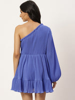 Pleated One Shoulder Dress
