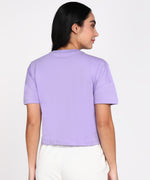 Women's Charming Chest Print Cotton Jersey Crop T-Shirt