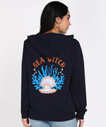 Mysterious Sea Witch Print French Terry Women's Hoodie