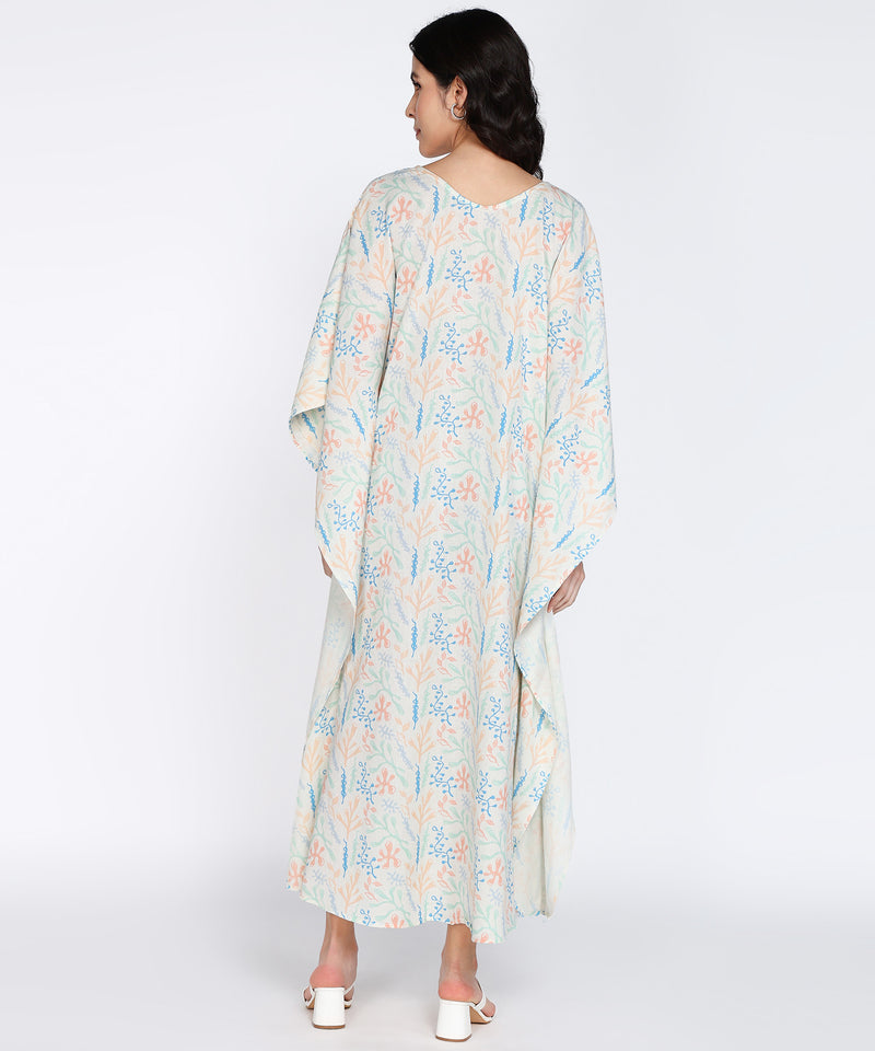 Women Long Kaftan Cotton Flex Dress